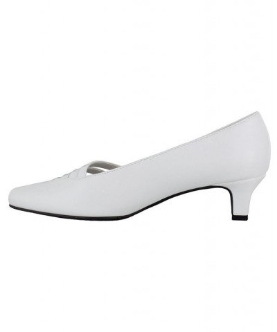 Entice Women's Squared Toe Pumps White $28.70 Shoes