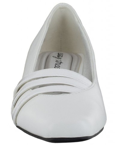 Entice Women's Squared Toe Pumps White $28.70 Shoes