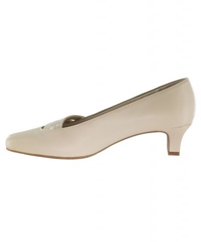 Entice Women's Squared Toe Pumps White $28.70 Shoes