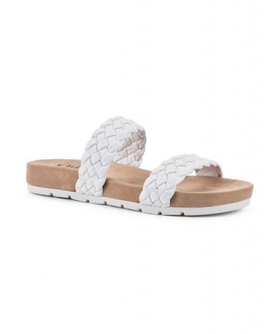 Women's Truly Slide Sandals White $25.96 Shoes