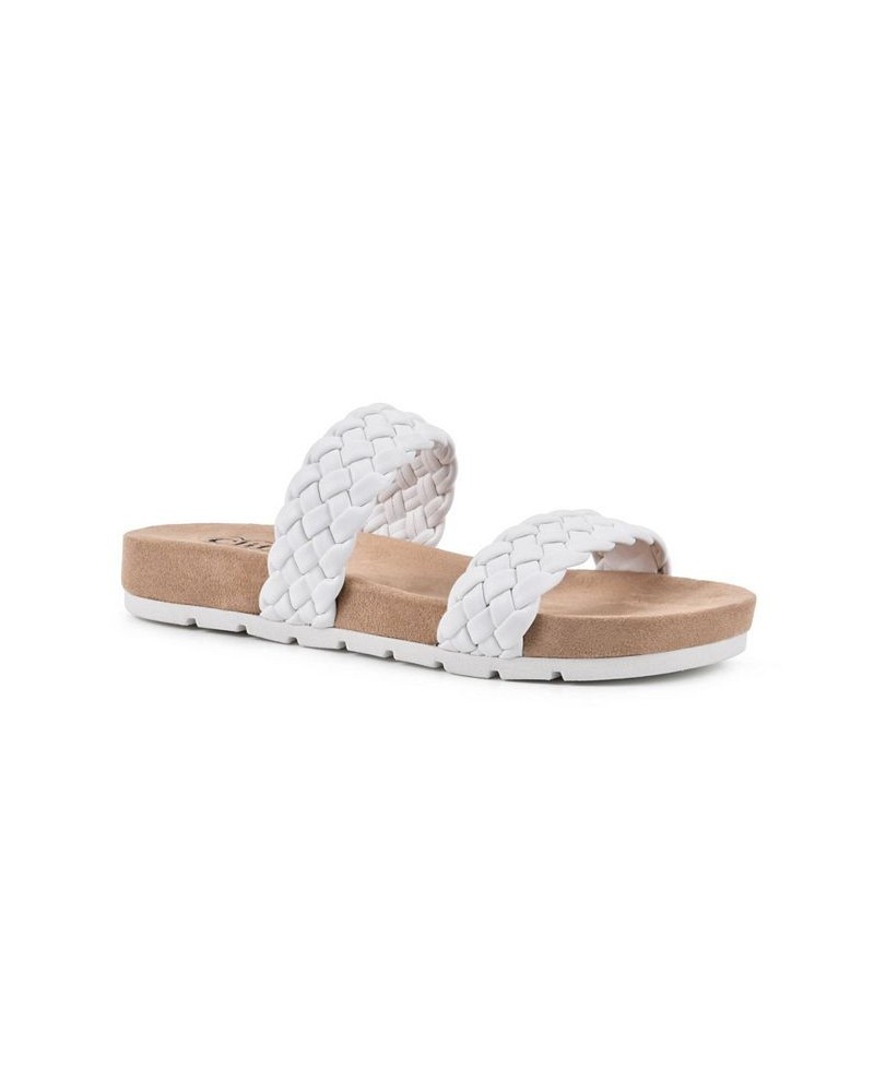 Women's Truly Slide Sandals White $25.96 Shoes