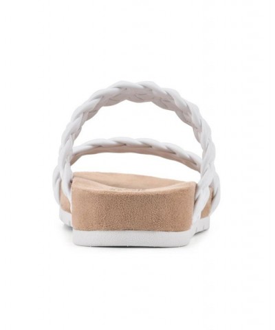 Women's Truly Slide Sandals White $25.96 Shoes