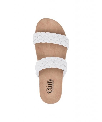 Women's Truly Slide Sandals White $25.96 Shoes