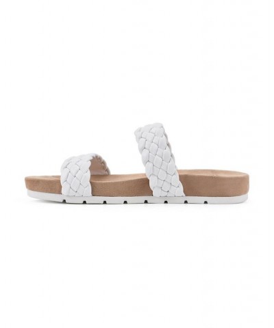 Women's Truly Slide Sandals White $25.96 Shoes