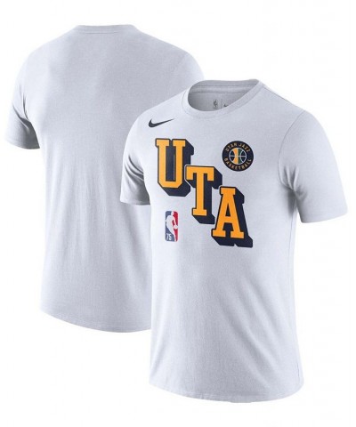 Men's White Utah Jazz Courtside Performance Block T-shirt $26.09 T-Shirts