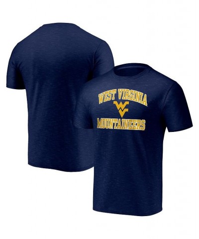 Men's Branded Navy West Virginia Mountaineers Heart and Soul Space-Dye T-shirt $20.29 T-Shirts