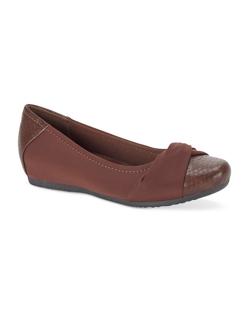 Women's Mitsy Slip-On Flats Brown $31.60 Shoes