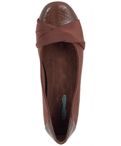 Women's Mitsy Slip-On Flats Brown $31.60 Shoes