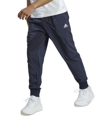 Men's Essential Woven Cargo Jogger Pants Blue $20.90 Pants