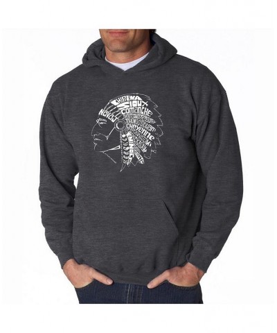 Men's Word Art Hooded Sweatshirt Black $34.19 Sweatshirt