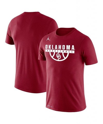 Men's Brand Crimson Oklahoma Sooners Basketball Drop Legend Performance T-shirt $25.00 T-Shirts