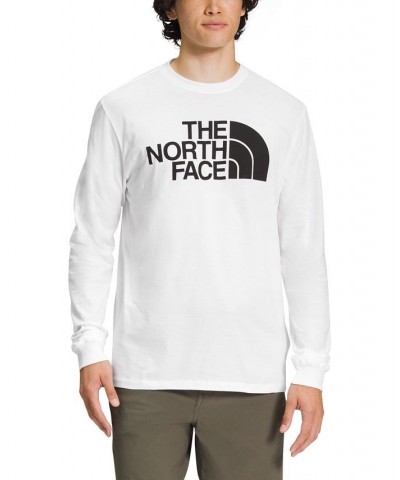 Men's Half Dome Standard-Fit Logo Graphic Long-Sleeve T-Shirt White $20.50 T-Shirts