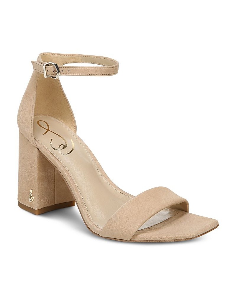 Women's Daniella Two-Piece Block-Heel Sandals PD01 $47.60 Shoes