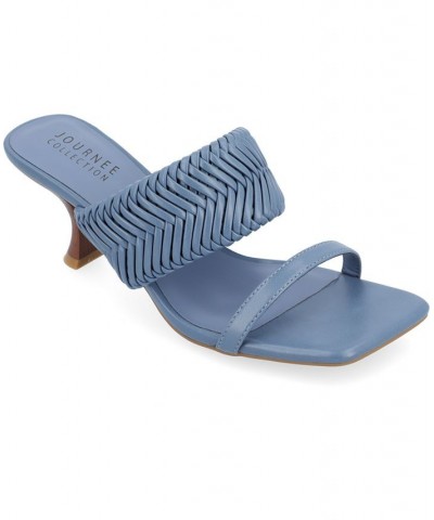 Women's Monyka Woven Sandals Blue $41.80 Shoes