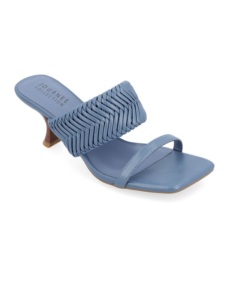 Women's Monyka Woven Sandals Blue $41.80 Shoes