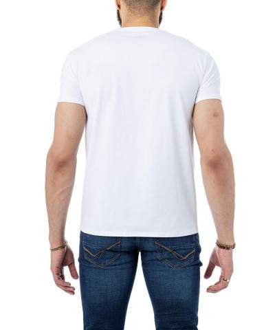 Men's Royal Leopard Rhinestone T-shirt White $25.65 T-Shirts