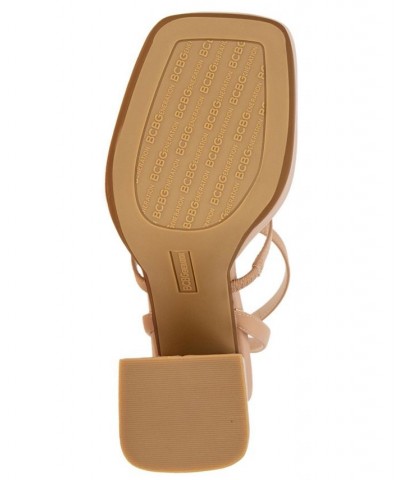 Women's Galana Strappy Platform Sandal Tan/Beige $48.79 Shoes