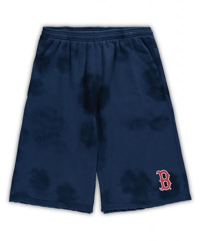 Men's Navy Boston Red Sox Big and Tall Tye Dye Fleece Shorts $24.00 Shorts