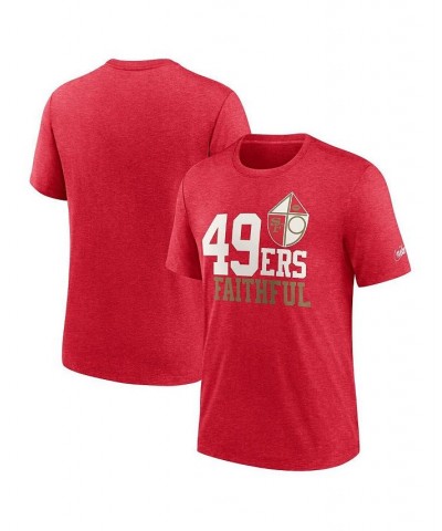 Men's Heather Scarlet San Francisco 49ers Local Tri-Blend T-shirt $22.50 T-Shirts