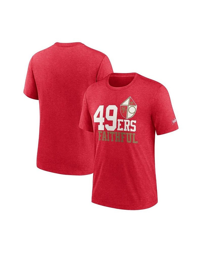 Men's Heather Scarlet San Francisco 49ers Local Tri-Blend T-shirt $22.50 T-Shirts