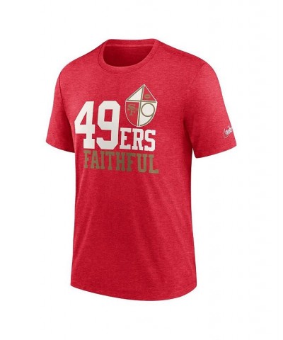 Men's Heather Scarlet San Francisco 49ers Local Tri-Blend T-shirt $22.50 T-Shirts