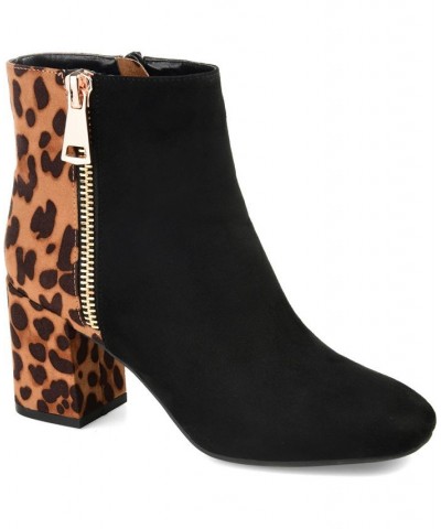 Women's Sarah Two-Tone Bootie Black $34.10 Shoes