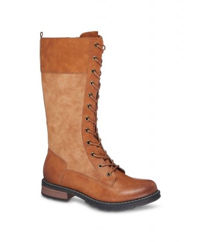 Women's Fresh Combat Boots Brown $63.70 Shoes