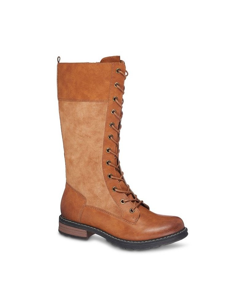 Women's Fresh Combat Boots Brown $63.70 Shoes