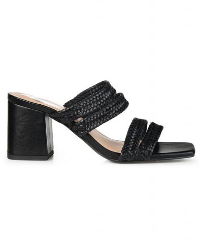 Women's Natia Woven Sandals Black $39.60 Shoes