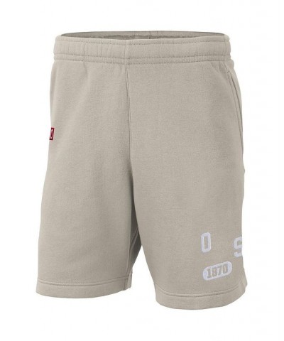 Men's Cream Ohio State Buckeyes Fleece Shorts $31.20 Shorts