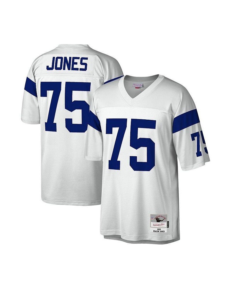 Men's Deacon Jones White Los Angeles Rams Legacy Replica Jersey $85.00 Jersey