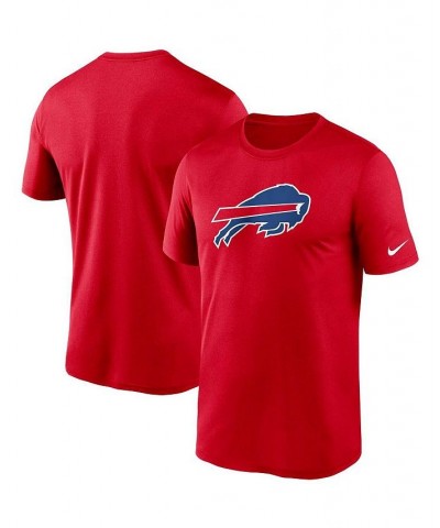 Men's Red Buffalo Bills Logo Essential Legend Performance T-shirt $20.50 T-Shirts