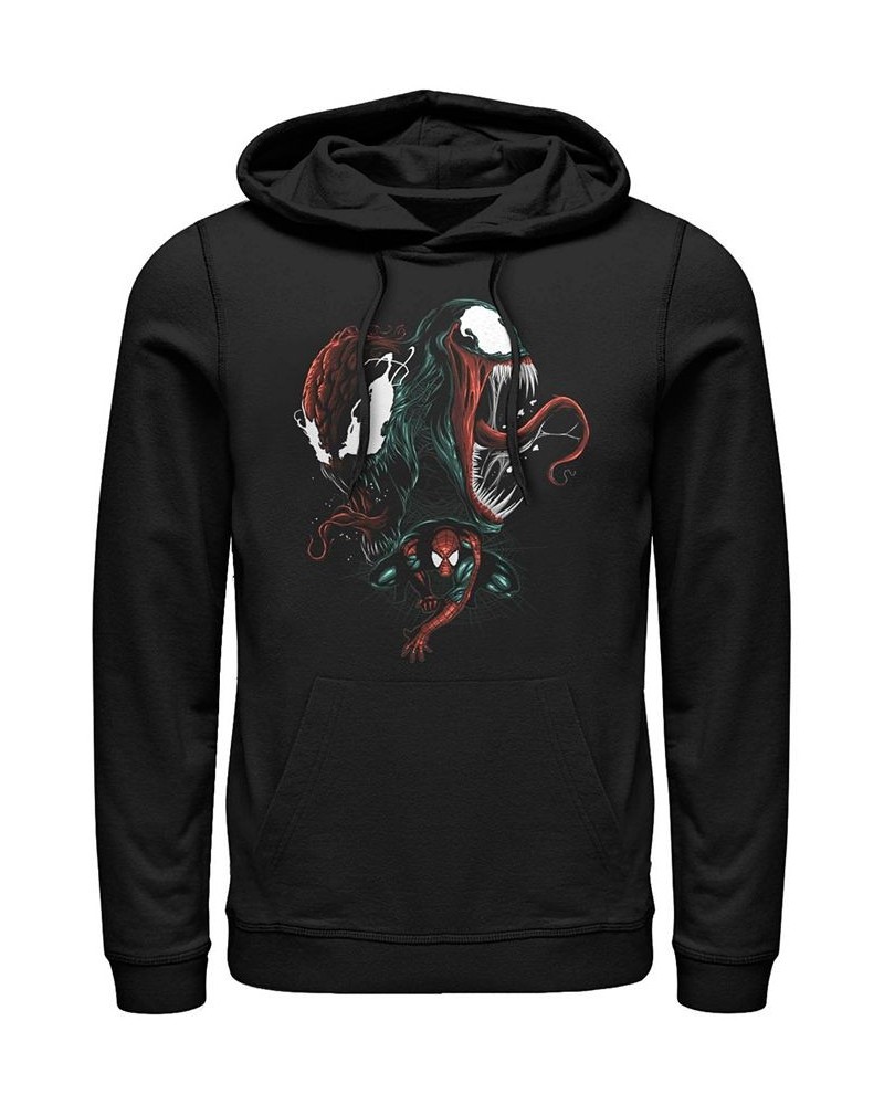 Men's Marvel Spider-Man Bad Conscience Fleece Pullover Hoodie Black $34.31 Sweatshirt