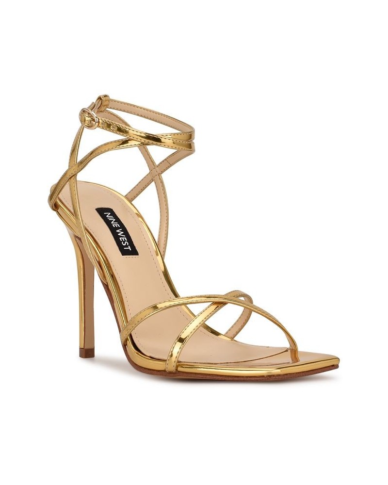 Women's Tidle Ankle Strap Dress Sandals Yellow $47.50 Shoes