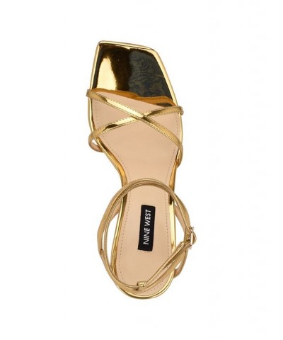 Women's Tidle Ankle Strap Dress Sandals Yellow $47.50 Shoes