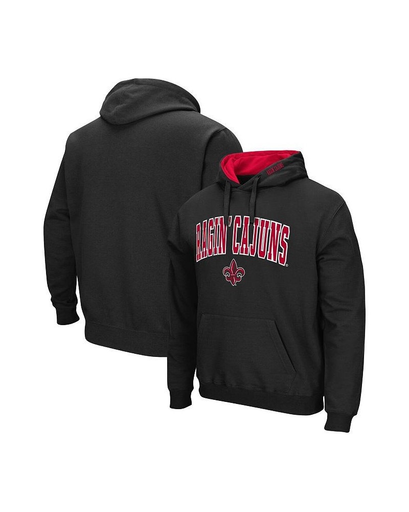 Men's Black Louisiana Ragin' Cajuns Arch and Logo Pullover Hoodie $25.79 Sweatshirt