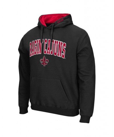 Men's Black Louisiana Ragin' Cajuns Arch and Logo Pullover Hoodie $25.79 Sweatshirt