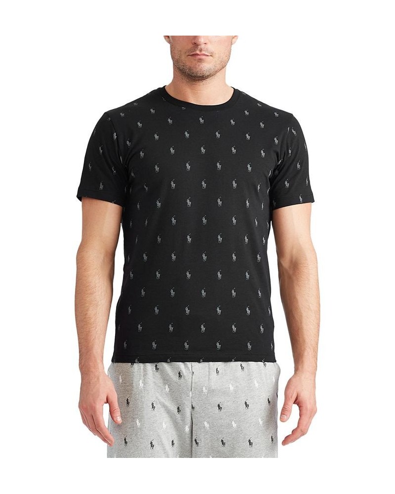 Men's Pony Print Sleep T-Shirt Black $21.34 Pajama