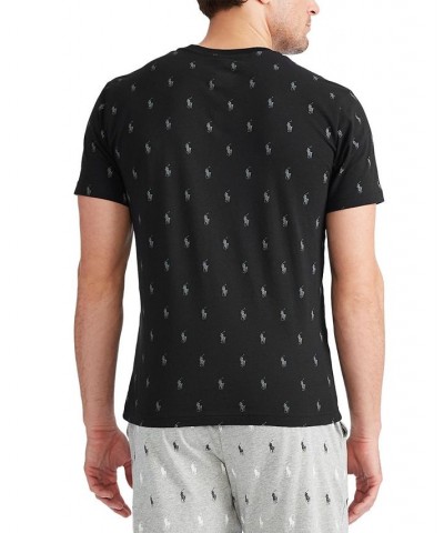 Men's Pony Print Sleep T-Shirt Black $21.34 Pajama