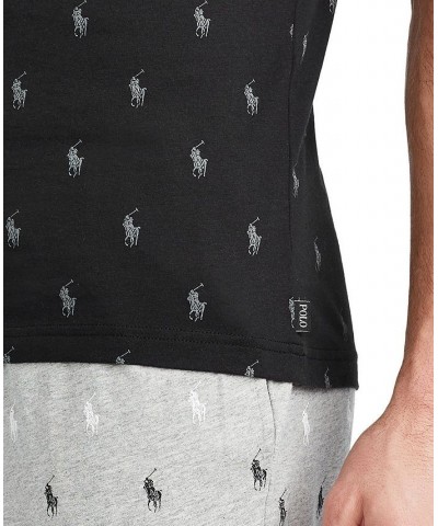 Men's Pony Print Sleep T-Shirt Black $21.34 Pajama