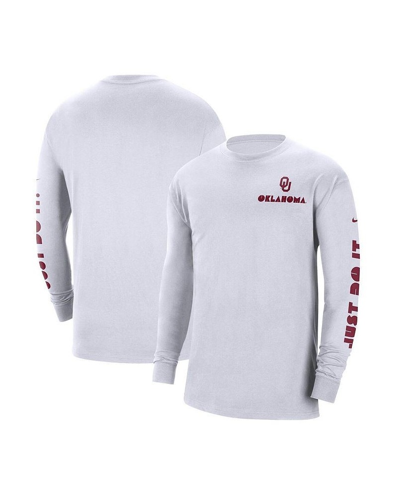 Men's White Oklahoma Sooners Heritage Max 90 Long Sleeve T-shirt $25.19 T-Shirts