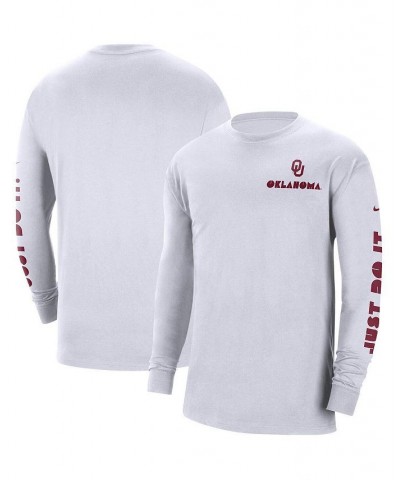 Men's White Oklahoma Sooners Heritage Max 90 Long Sleeve T-shirt $25.19 T-Shirts