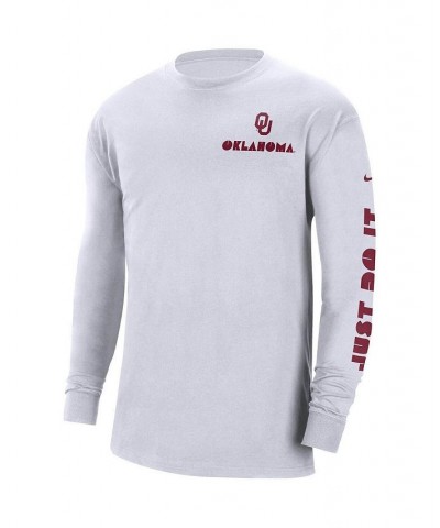 Men's White Oklahoma Sooners Heritage Max 90 Long Sleeve T-shirt $25.19 T-Shirts