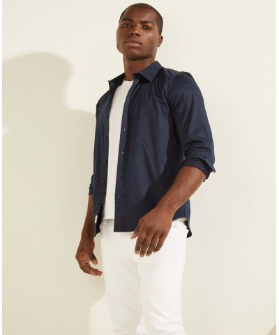 Men's Luxe Stretch Shirt Blue $40.05 Shirts