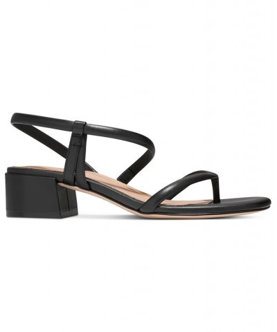 Women's Calli Thong Block-Heel Dress Sandals Black $57.60 Shoes