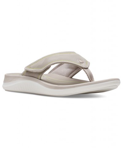 Women's Cloudsteppers Glide Post Comfort Sandals Tan/Beige $34.45 Shoes