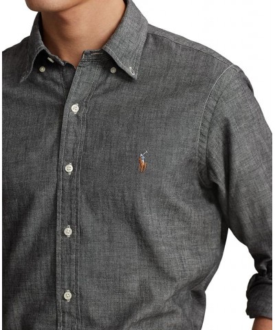 Men's Classic-Fit Chambray Shirt Gray $54.00 Shirts