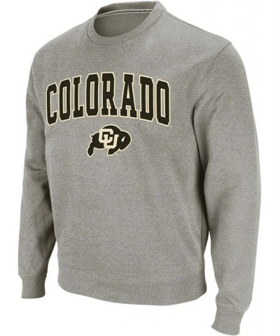 Men's Heather Gray Colorado Buffaloes Arch Logo Crew Neck Sweatshirt $31.19 Sweatshirt