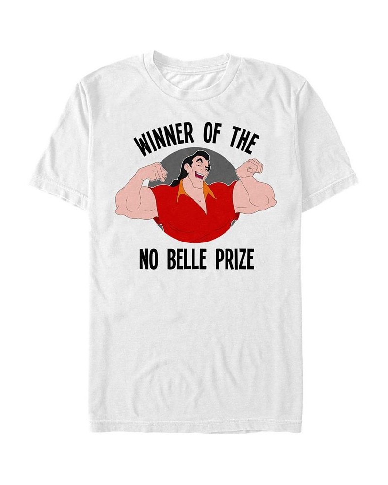 Disney Men's Beauty and The Beast No Belle Prize Short Sleeve T-Shirt White $14.35 T-Shirts