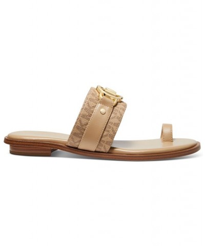 Women's Rory Flat Thong Sandals Tan/Beige $38.85 Shoes